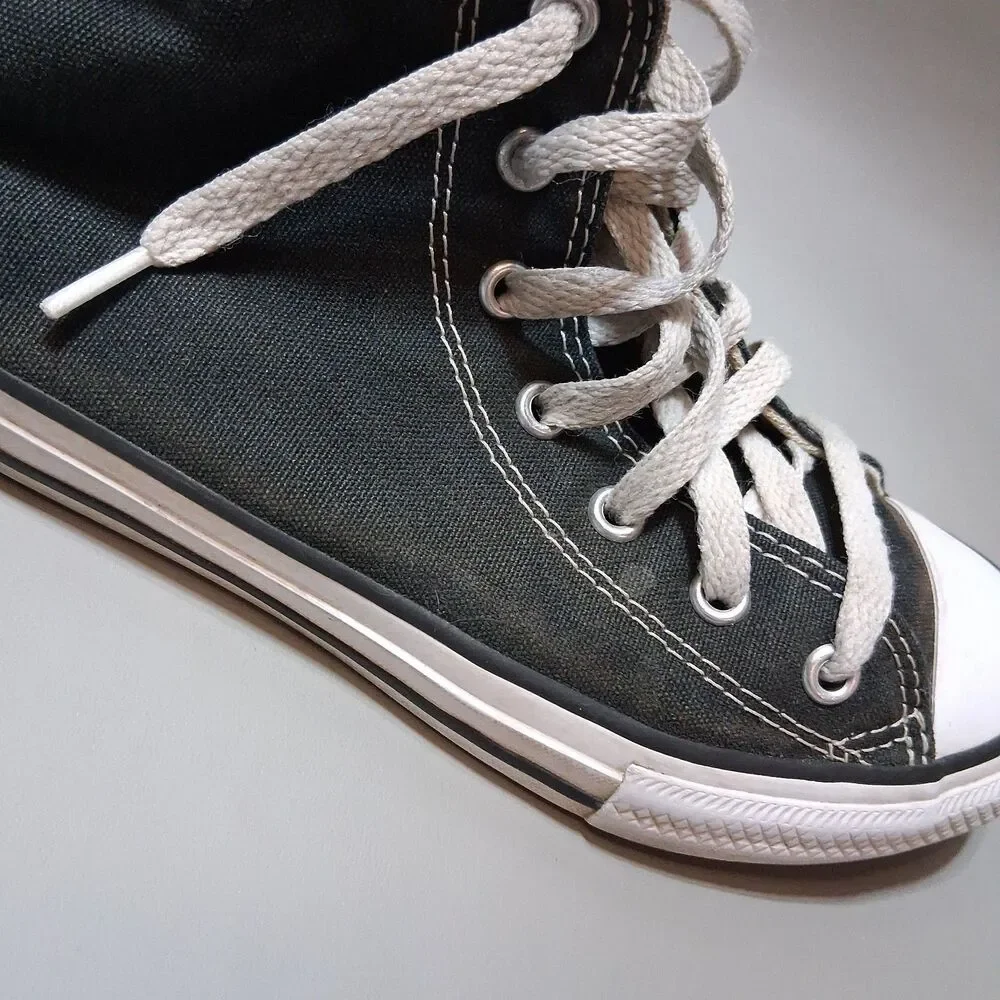 Converse Chuck Taylor All Star‎ High Top Black Canvas Shoes Youth 3 3J231
